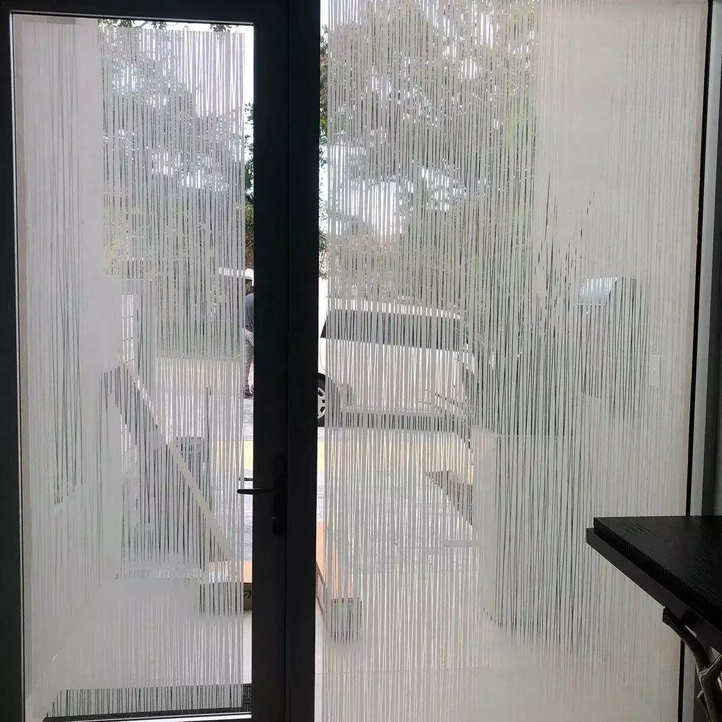 Fasara decorative window film for privacy