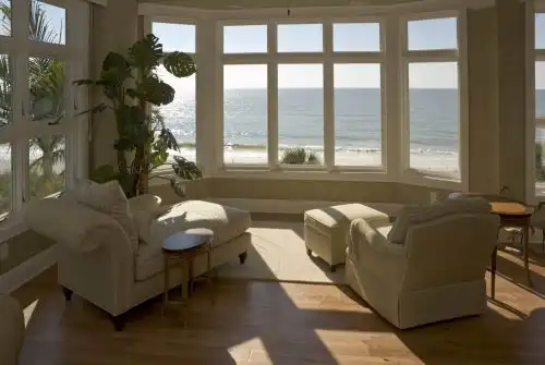 Residential window film in beach house
